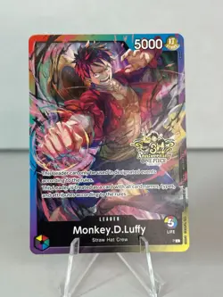 One Piece TCG • Monkey.D.Luffy V.4 • Anniversary Promo-Leader • ENG/NM - Image 1