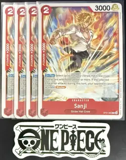4x One Piece ST21-003 C Sanji - ENG - Regular - Playset - PRB02 - TCG - NM/M - Image 1