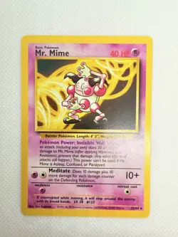 Pokemon TCG Mr. Mime 22/64 Jungle Set Non-Holo Rare Card - Image 3