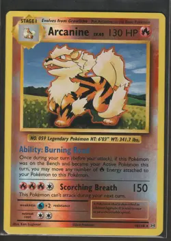 Arcanine 18/108 XY - Evolutions Reverse Holo Pokemon Card | LP - Image 1