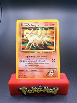 Blaine's Ponyta 63/132 Non Holo Gym Heroes - Pokemon Card - NM - Image 1