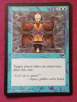 Magic The Gathering TEMPEST TIME WARP blue card MTG - Image 1