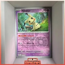 Pokemon MIMIKYU Reverse Holo 37/91 Reverse Holo Card TCG Paldean Fates - Image 1