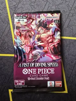 OP11 A Fist Of Divine Speed Booster Pack - New Sealed - One Piece Card Game TCG - Image 1