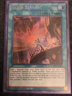 Yu-Gi-Oh Card - ROTD-EN052 - NADIR SERVANT (secret rare holo) - NM/Mint - Image 1