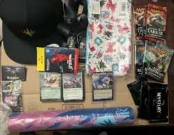 Wizards Of The Coast MagicCon Swag Magic The Gathering Playmat Hat Cards More - Image 1