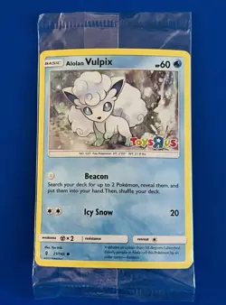 Pokemon ALOLAN VULPIX 2017 Toys R Us Promo TCG Card 21/145; Sealed - Image 1