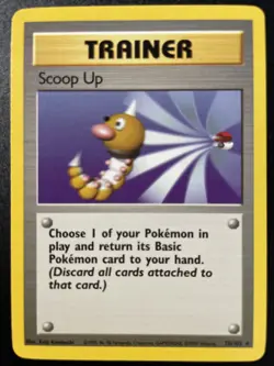 Pokemon TCG Scoop Up Base Set Unlimited Rare Card 78/102 NM Condition - Image 1