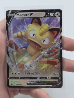 Meowth V SWSH004 - NM Promo Rare Pokemon Card - Image 1