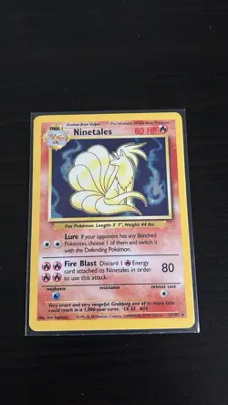 Pokemon TCG Ninetales Base Set Holo Unlimited Rare Card 12/102 1999 WOTC - Image 2