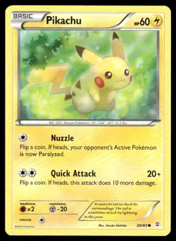 Pokemon Cards Pikachu 26/83 Generations Common NM - Image 1