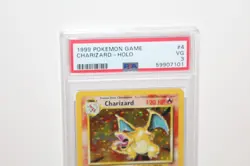 Vintage 1999 Charizard Original Base Set Holo #4/102 Pokemon Card PSA Graded 3 - Image 2