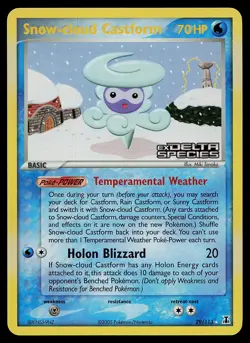 Pokemon Card - Snow-cloud Castform Delta Species 29/113 Reverse Holo Rare - Image 1