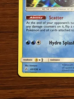 Wishiwashi Rare Holo Card SM Cosmic Eclipse 62/236 Pokemon TCG 2019 - Image 5
