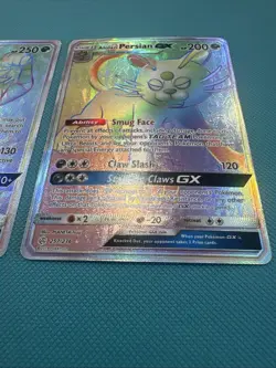 Pokemon Card Secret Rainbow Rare LOT Incineroar & Alolan Persian GX 188 257 - Image 5