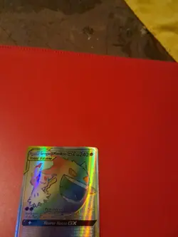 Pokemon TCG Gengar & Mimikyu GX Holo Card 186/181 Sun & Moon Team Up Secret Rare - Image 4