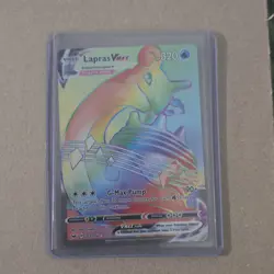 Pokemon TCG Lapras VMAX Full Art Secret Rare Holo Card 203/202 Sword & Shield - Image 1
