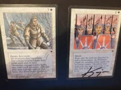 MtG Fallen Empires Full Set with 2 signed cards - Image 3