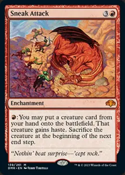 1x Sneak Attack - Foil Light Play MTG Magic - Kid Icarus - - Image 1