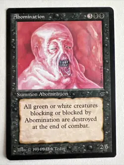MTG Abomination - Legends - Lightly played - English uncommon black - Image 1