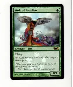 Birds of Paradise Magic 2011 Promo. NM. Foil. MTG. Magic the Gathering - Image 1