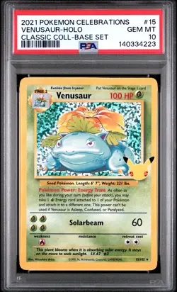 2021 Pokemon Celebrations Classic Collection Venusaur Holo #15 PSA 10 - Image 1