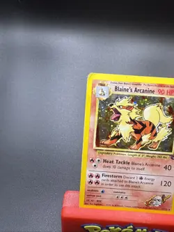 Blaine's Arcanine 1/132 Gym Challenge Holo Pokemon TCG HP-DMG - Image 2