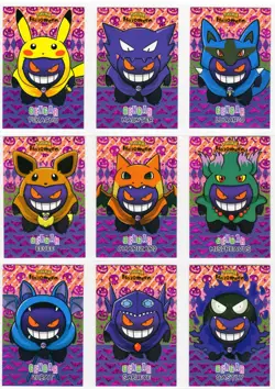 GENGAR PONCHO SET POKEMON DATABASE HALLOWEN SET PINK Foil HOLO - RARE - Image 1