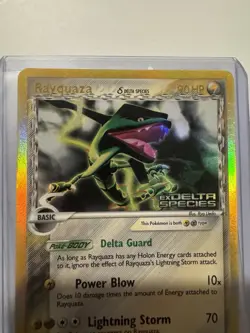 Pokemon EX Delta Species Reverse Holo Rayquaza 13/113 Stamped NICE! LP - Image 3