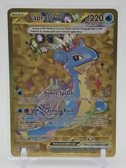 2024 *GOLD* Lapras EX SVP 164 Black Star Promo Full Art Hyper Rare NM/MINT - Image 1