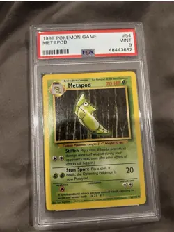 Pokemon 1999 Metapod 54/102 Base Set PSA 9 - Image 1