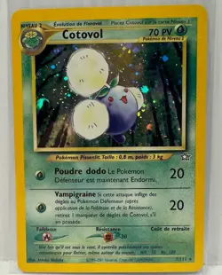 Cotovol-Jumpluff Holo 7/111 EX-MT 2001 Pokemon FRENCH Unlimited Neo Genesis - Image 1