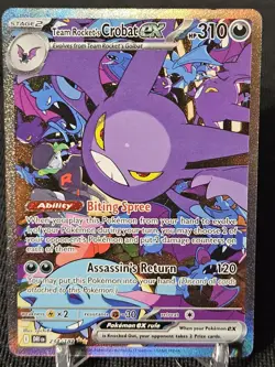 Pokemon TCG Team Rockets Crobat EX Destined Rivals #234/182 Sir NM - Image 1