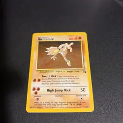 1999 POKEMON FOSSIL #7/62 HITMONLEE HOLO - Image 1