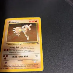 1999 POKEMON FOSSIL #7/62 HITMONLEE HOLO - Image 3