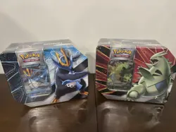 Pokemon TCG: V Strikers Tin Set (Tyranitar V and Empoleon V) - Factory Sealed - Image 1