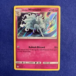 Pokemon TCG Alolan Ninetales 145/236 Holo Rare SM Cosmic Eclipse NM - Image 1