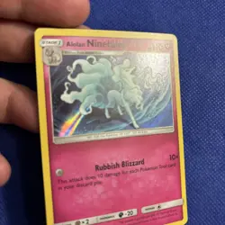 Pokemon TCG Alolan Ninetales 145/236 Holo Rare SM Cosmic Eclipse NM - Image 2