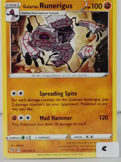 Galarian Runerigus - POKEMON - Rebel Clash - 102/192 - Rare - NM -C - Image 5