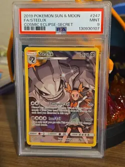 Pokemon TCG Steelix 247/236 Secret Rare Sun & Moon Cosmic Eclipse PSA 9 - Image 2