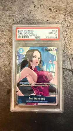 2023 ONE PIECE OP02-059 PARAMOUNT WAR BOX TOPPER #059 BOA HANCOCK PSA 10 - Image 1