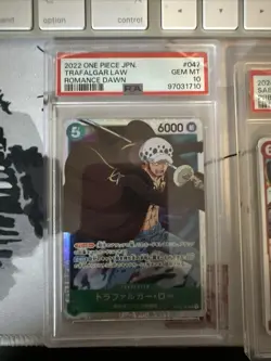Trafalgar Law OP01-047 - Super Rare - Romance Dawn - One Piece TCG PSA GEM MT 10 - Image 1