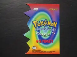 2000 Topps Pokemon Die Cut #EV10 of 12 #16 Pidgey Series 2 Chase Card - Image 2