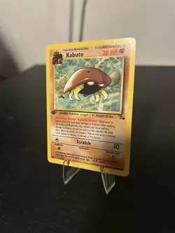 Pokemon TCG Kabuto Fossil 1st Edition 50/62 LP 1999 common card - Image 2