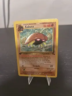 Pokemon TCG Kabuto Fossil 1st Edition Common Card 50/62 LP! 1999 Common Card - Image 2