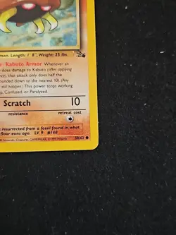 Pokemon TCG Kabuto Fossil 1st Edition Common Card 50/62 Regular LP/NM - Image 4