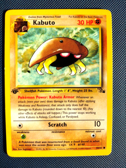 Pokemon TCG WOTC Kabuto 50/62 Fossil English 1st Edition Card Vintage NM/LP Ed - Image 1
