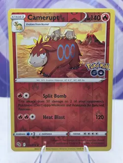 Camerupt 014/078 Pokemon GO Reverse Holo Uncommon Pokemon Card - Image 1