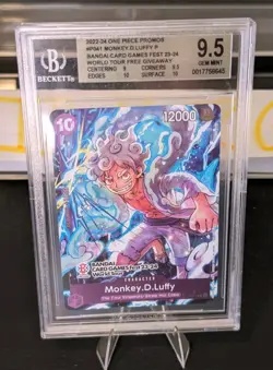 BGS 9.5 - Monkey D. Luffy P-041 - Bandai Card Game Fest - One Piece English - Image 1