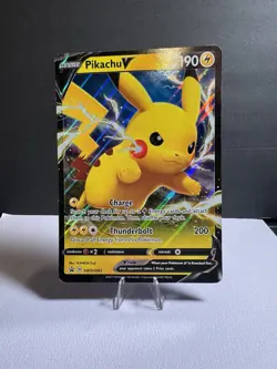 Pikachu V Jumbo Pokemon TCG SWSH061 Promo Shining Fates Oversized Card LP/NM - Image 1
